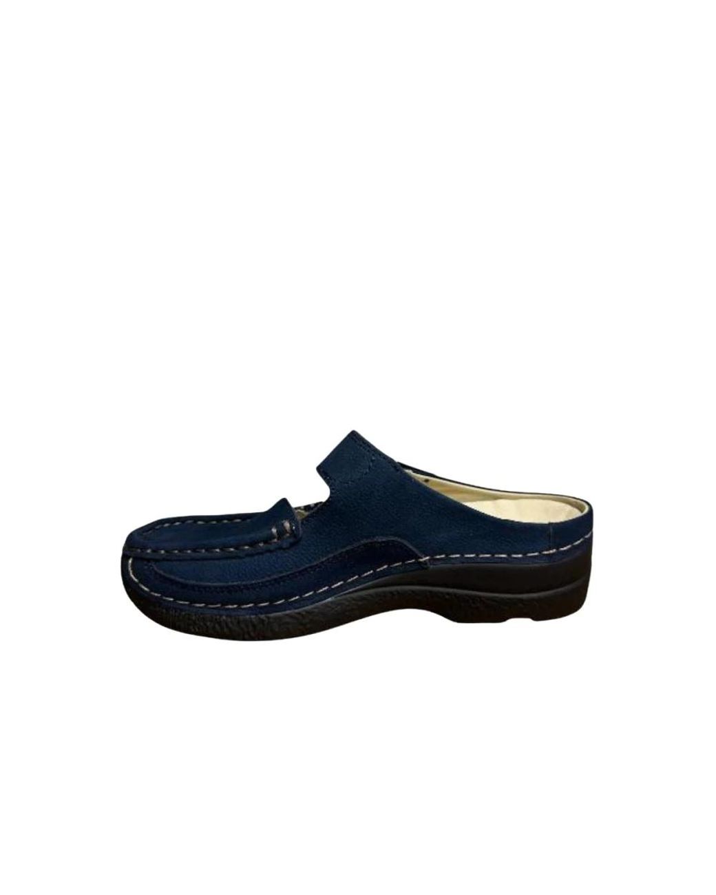 Wolky Blue Roll Slipper