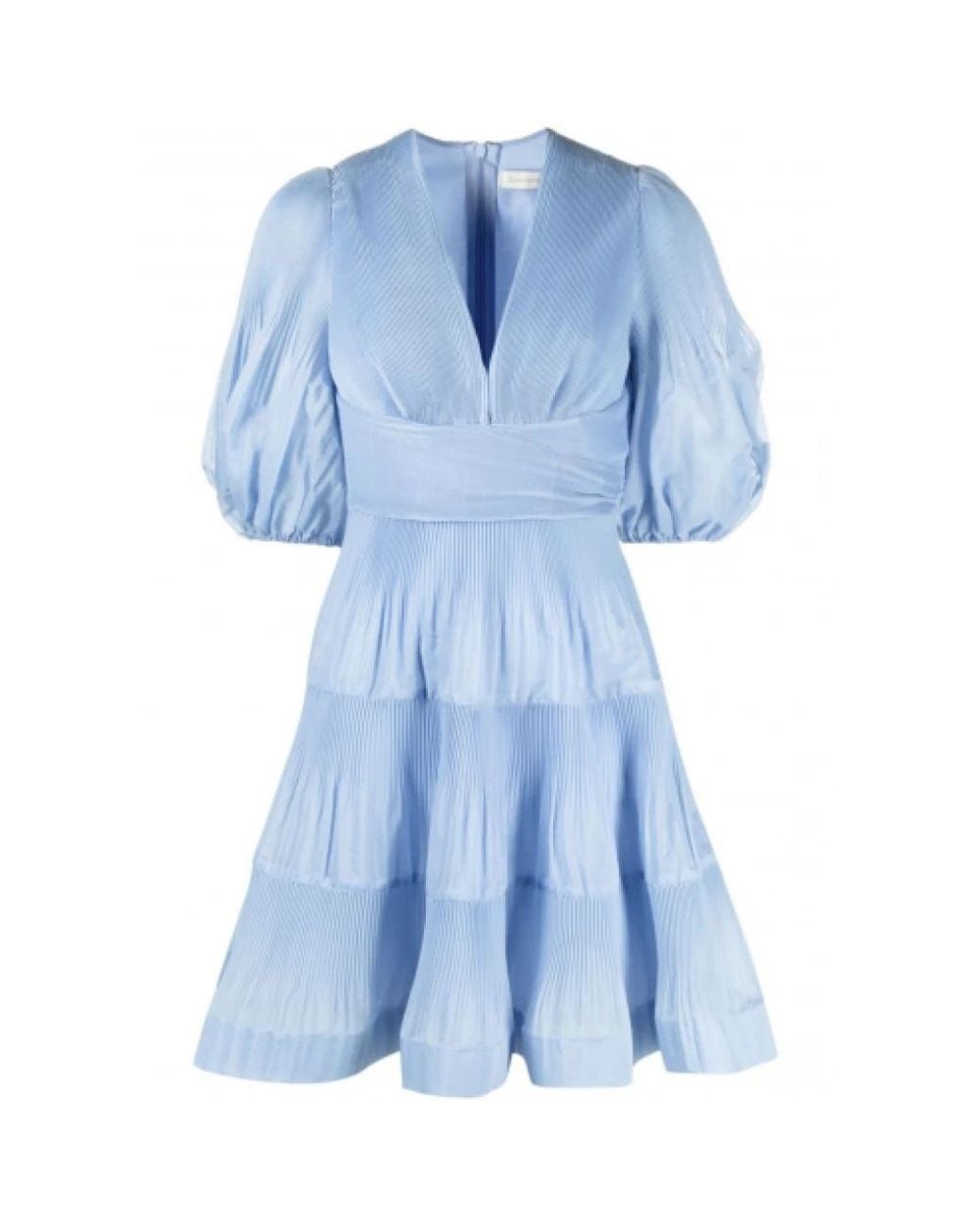 ZIMMERMANN SHORT DRESS WITH A STAND COLLAR 275119