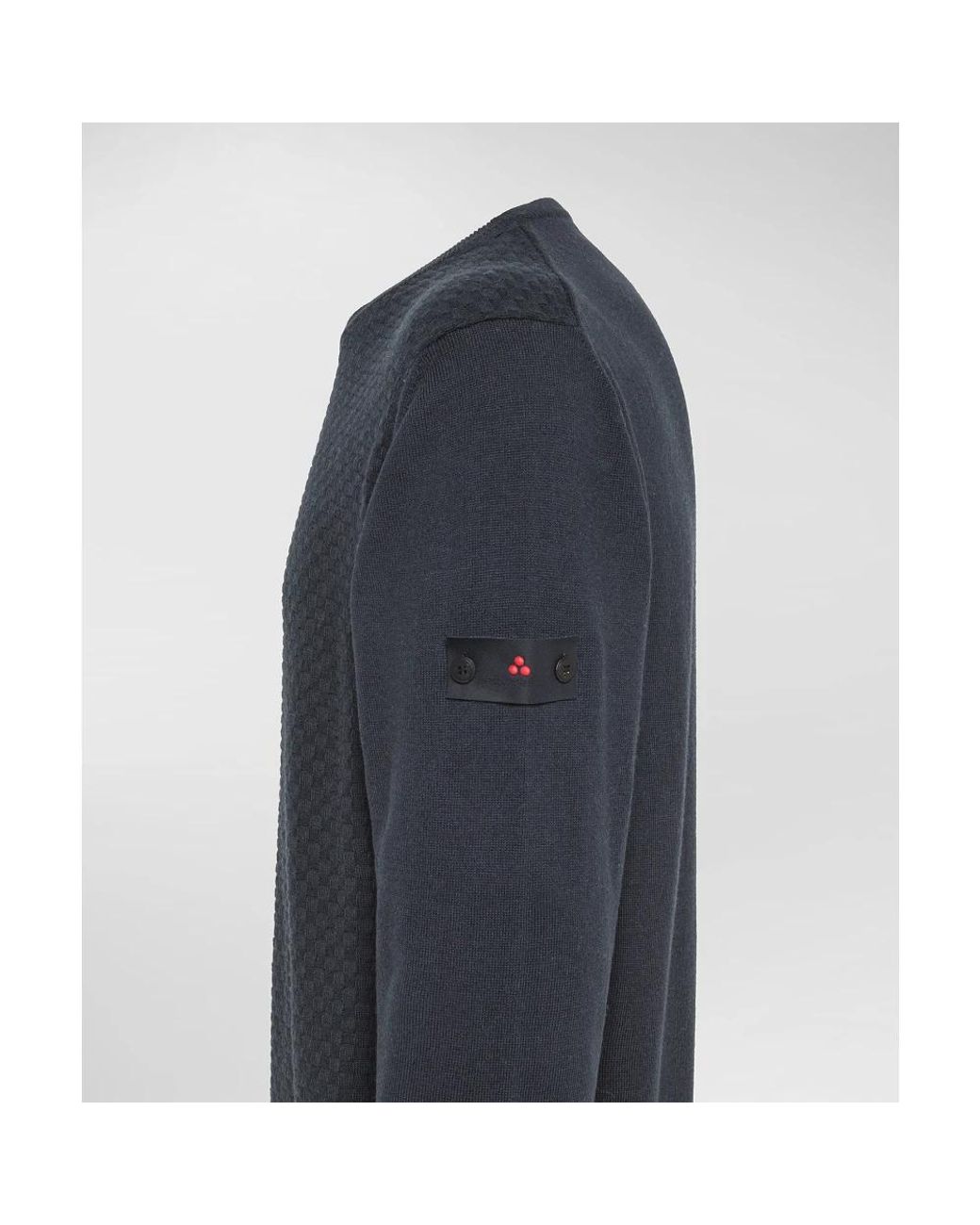Peuterey Truien & Vesten ,Blauw ,Katoen Trendy Ronde Hals Trui Met Afneembare Personalisatie in het Blue voor heren