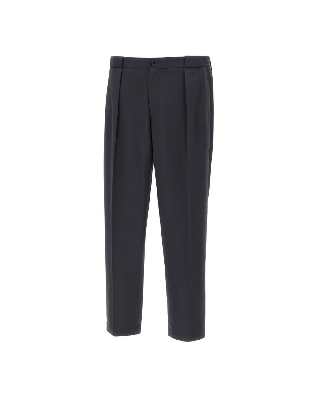 BRIGLIA Gray Straight Trousers for men