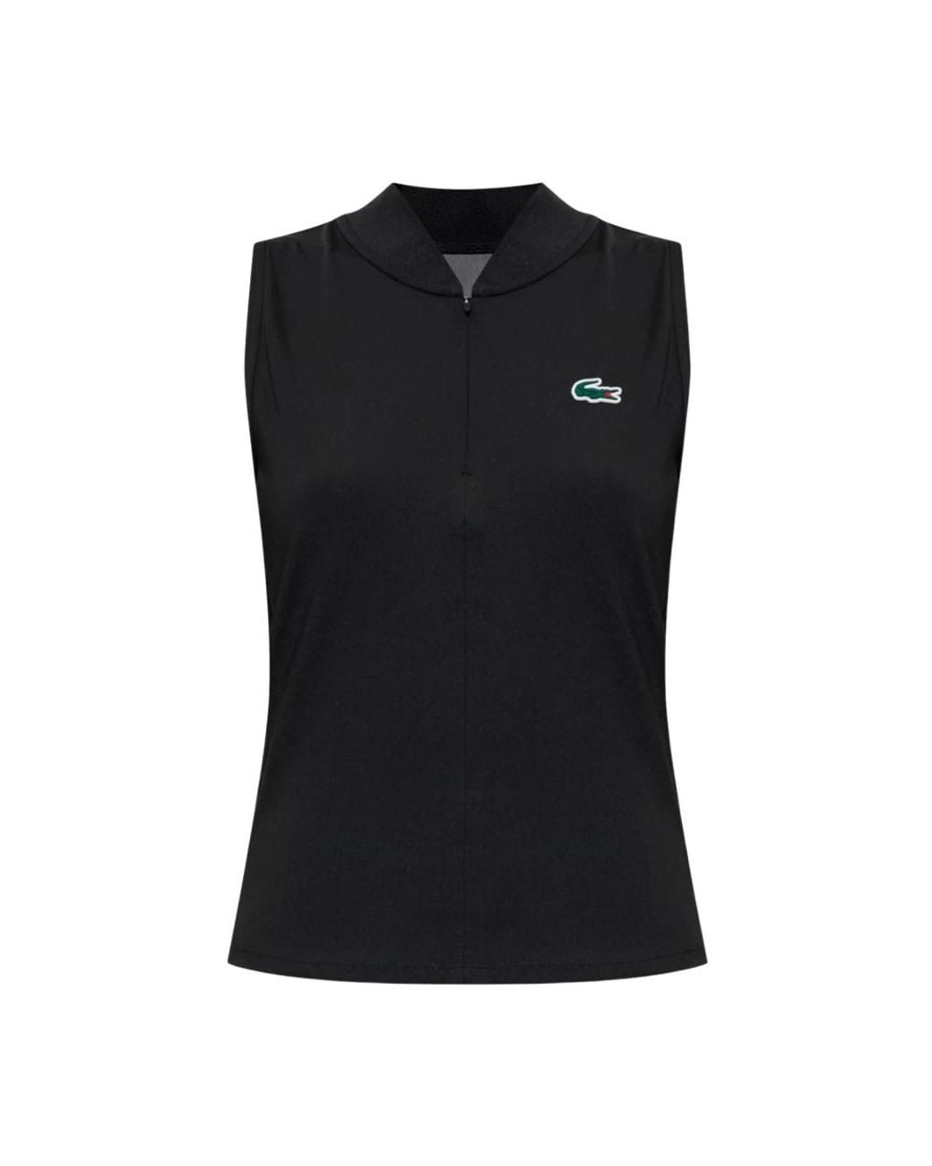 Sleeveless Training Tops Lacoste de color Black