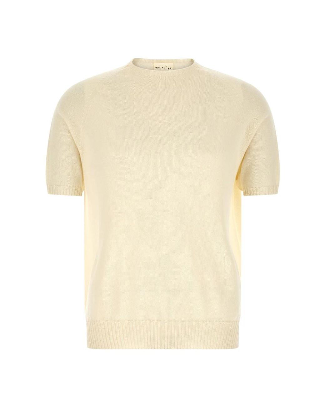 Ma'ry'ya Kurzärmliger Pullover in Natural für Herren