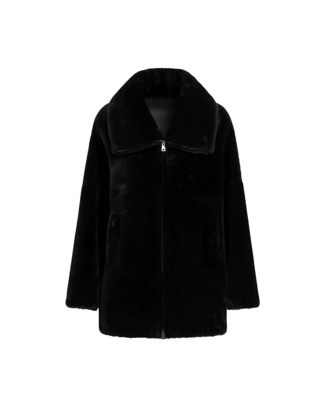 Blancha Black Faux Fur & Shearling Jackets