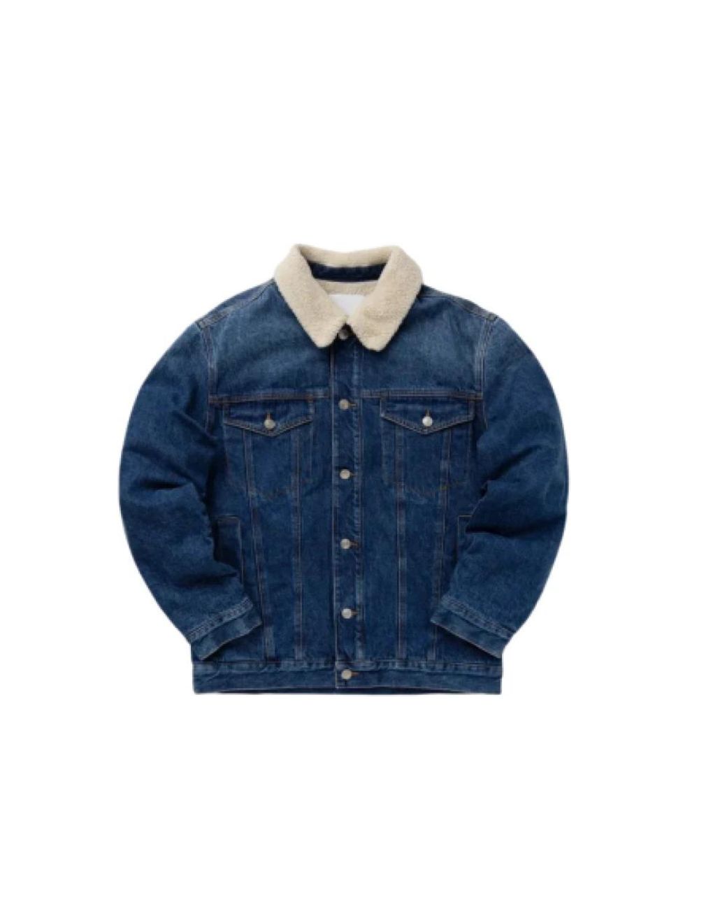 Isabel Marant Jassen ,Blauw ,Denim Denim Shearling Collar Jacket in het Blue voor heren