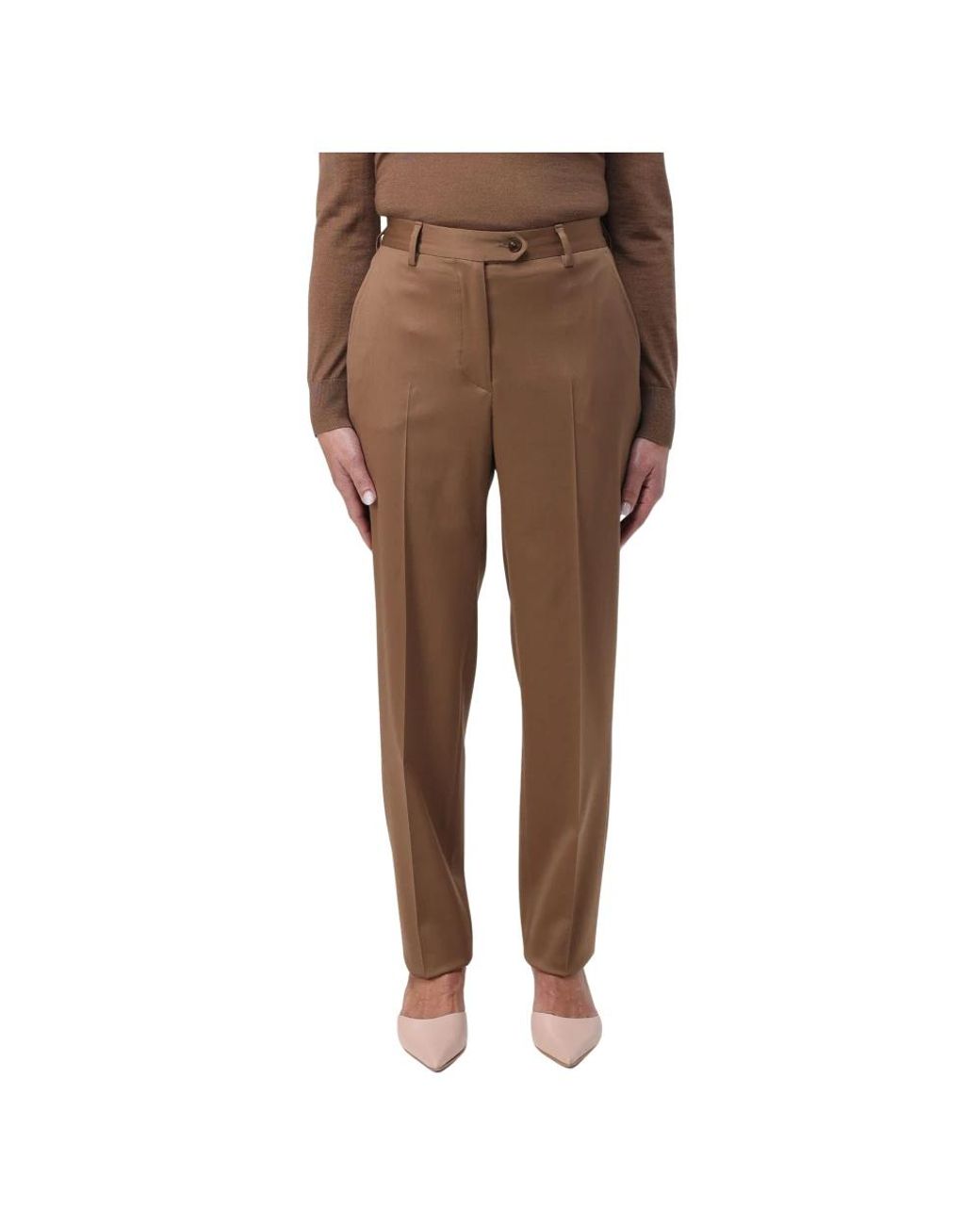 Kiton Brown Slim-Fit Trousers