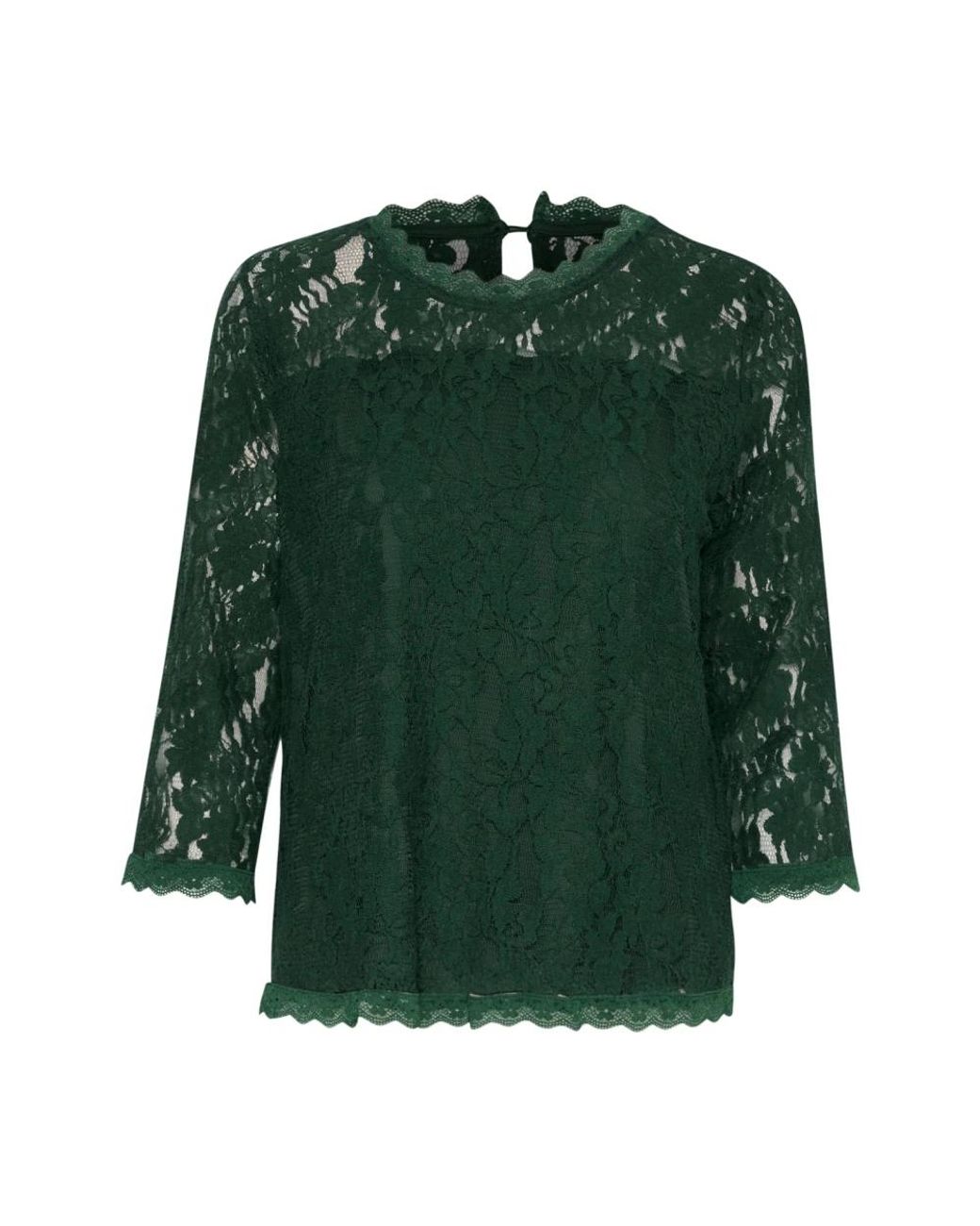Cream Overhemden ,Groen ,Crkit 3/4 Mouw Blouse in het Green