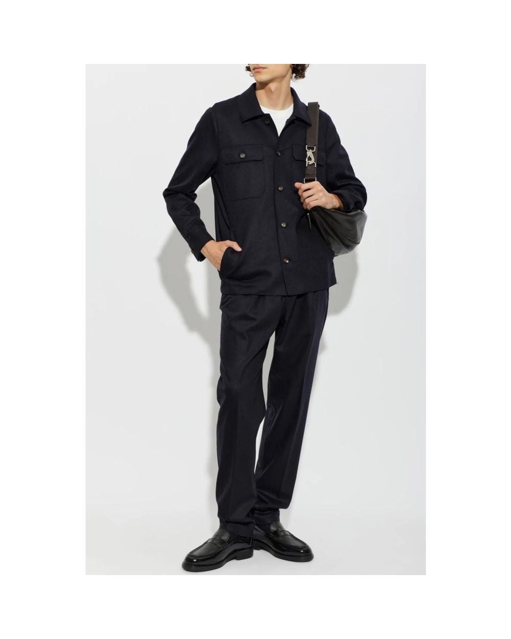 Eleventy Black Suit Trousers for men