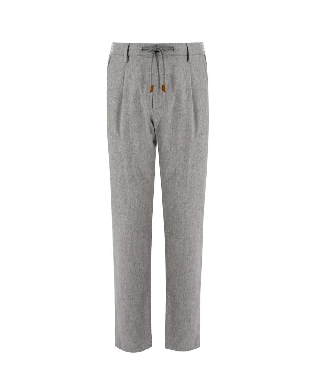 Eleventy Gray Slim-Fit Trousers for men