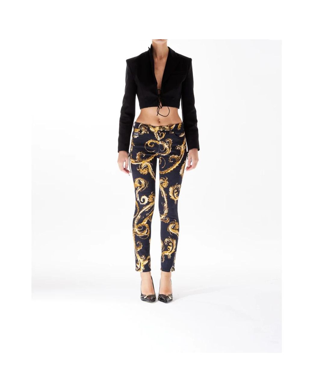 Versace Jeans Couture Black Slim-Fit Trousers