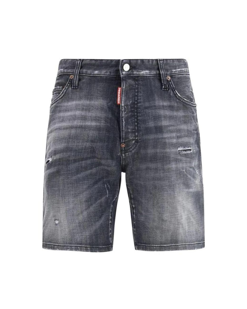 DSquared² Gray Denim Shorts for men