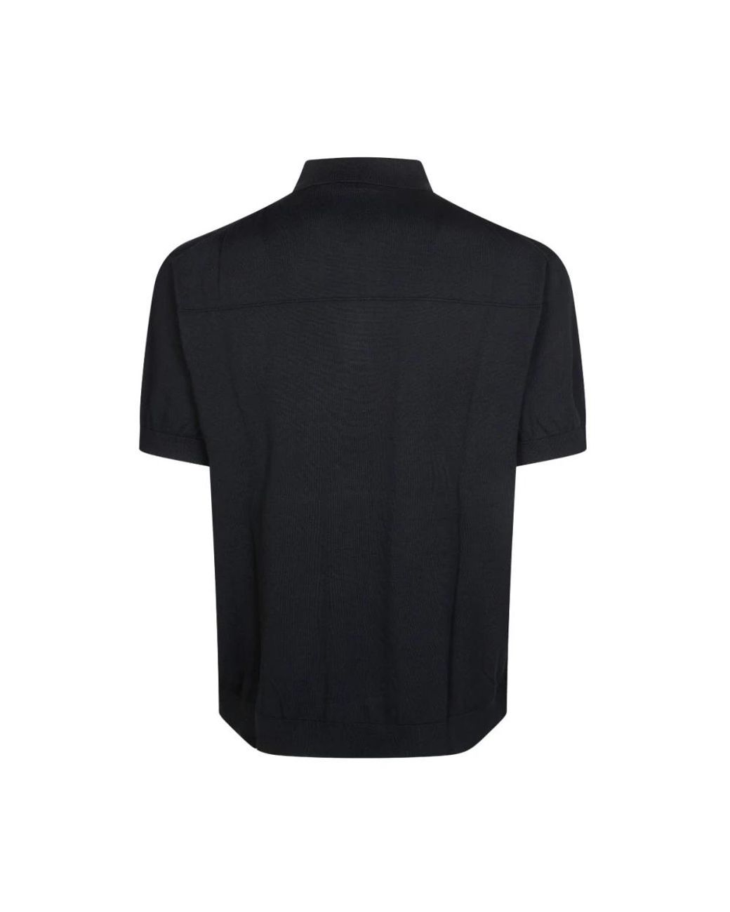 Paolo Pecora Black Polo Shirts for men