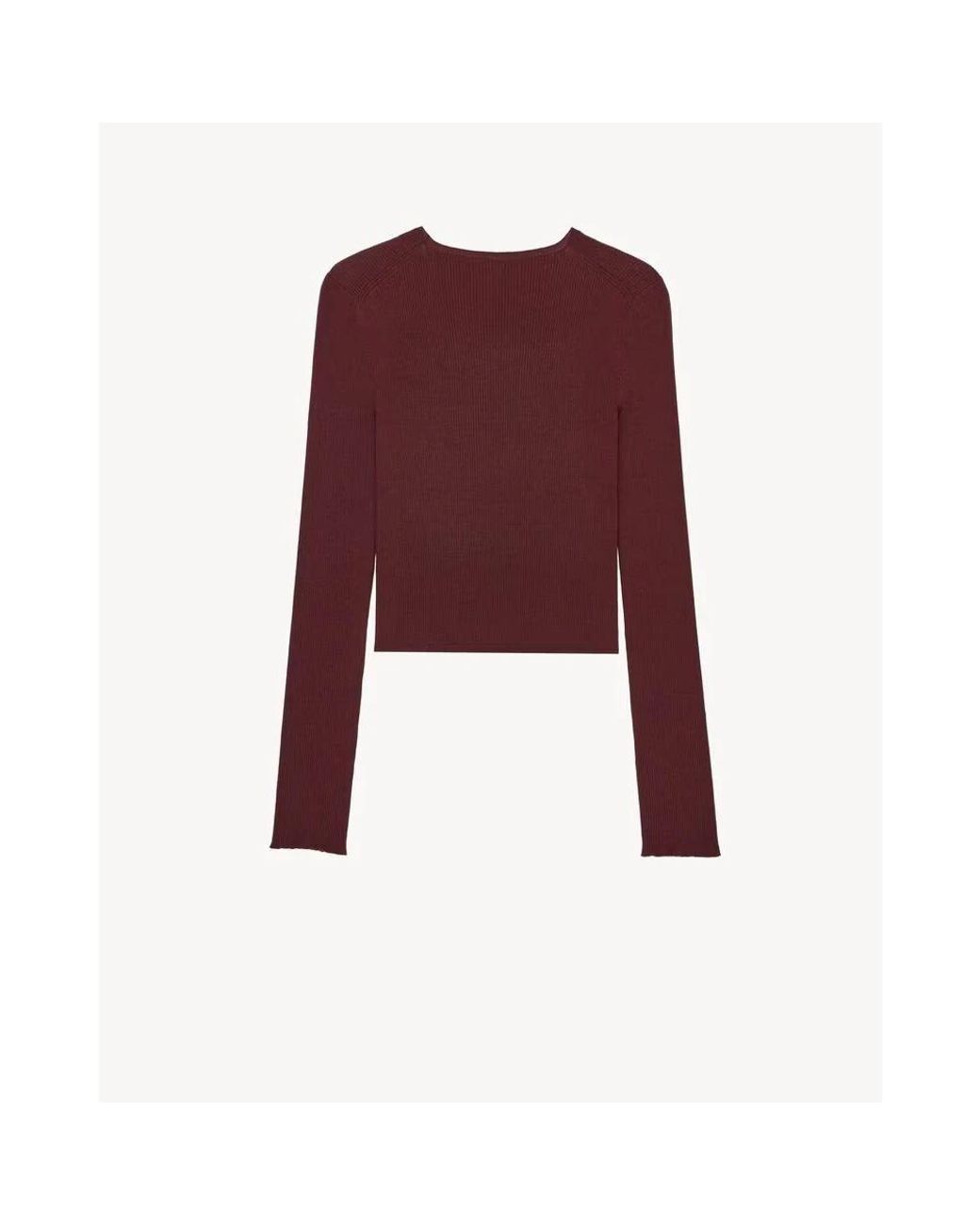 Saint Laurent Red Round-Neck Knitwear