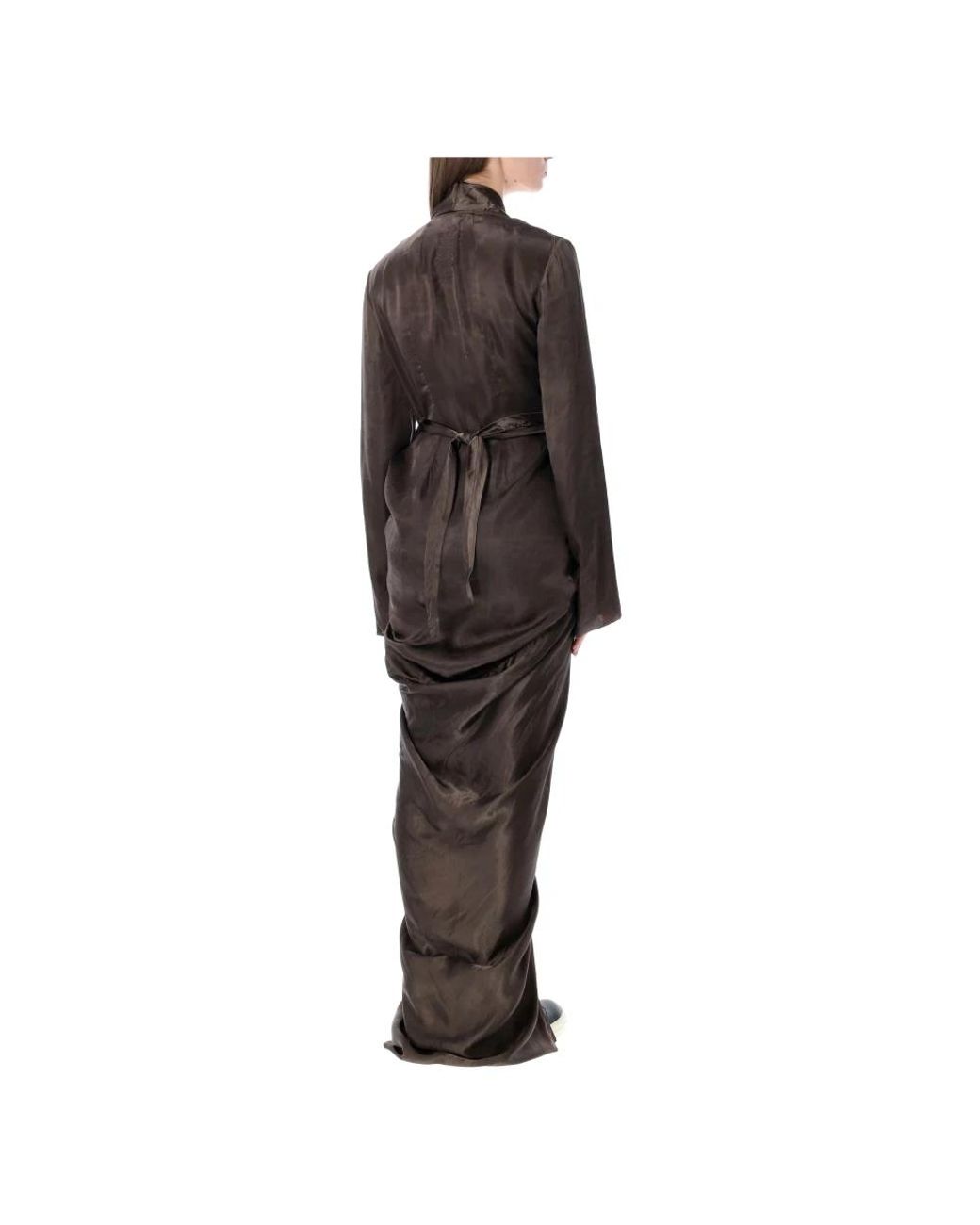 Rick Owens Brown Wrap Dresses