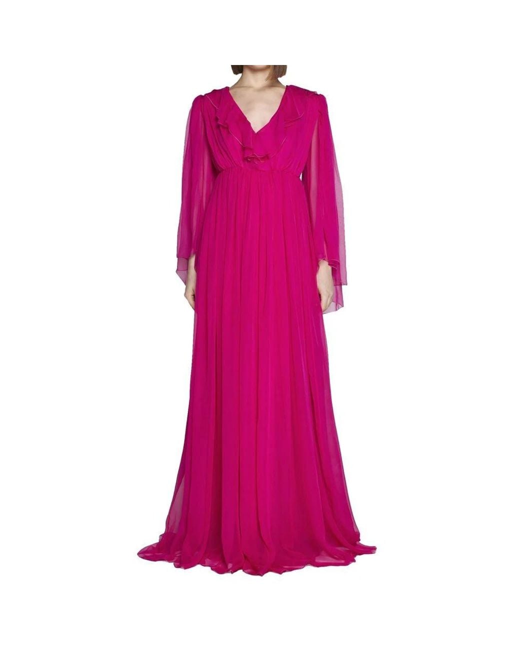 Gucci Pink Silk Midi Dress