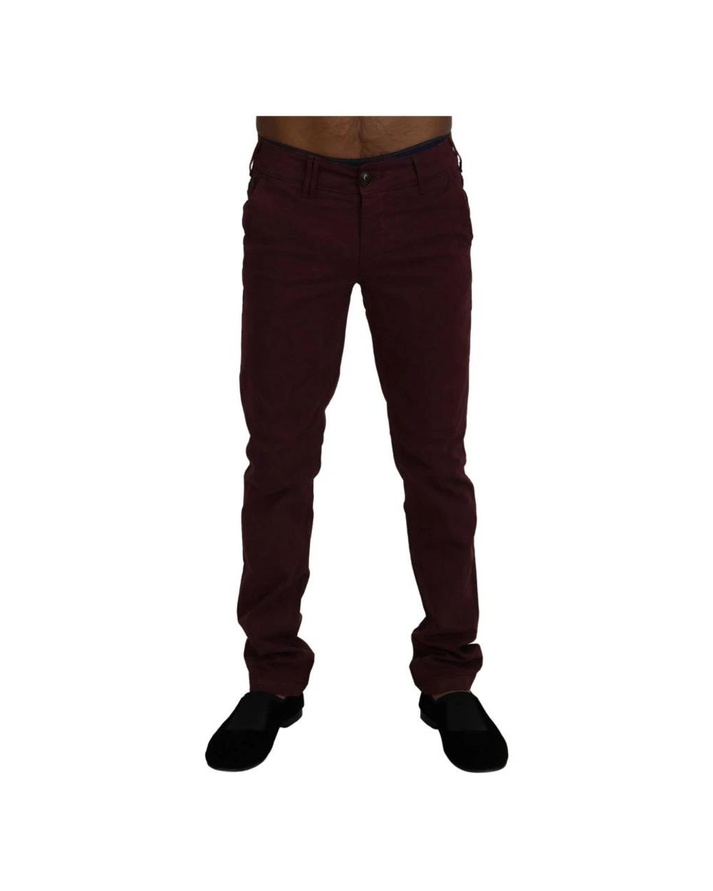 CYCLE Brown Slim-Fit Trousers for men