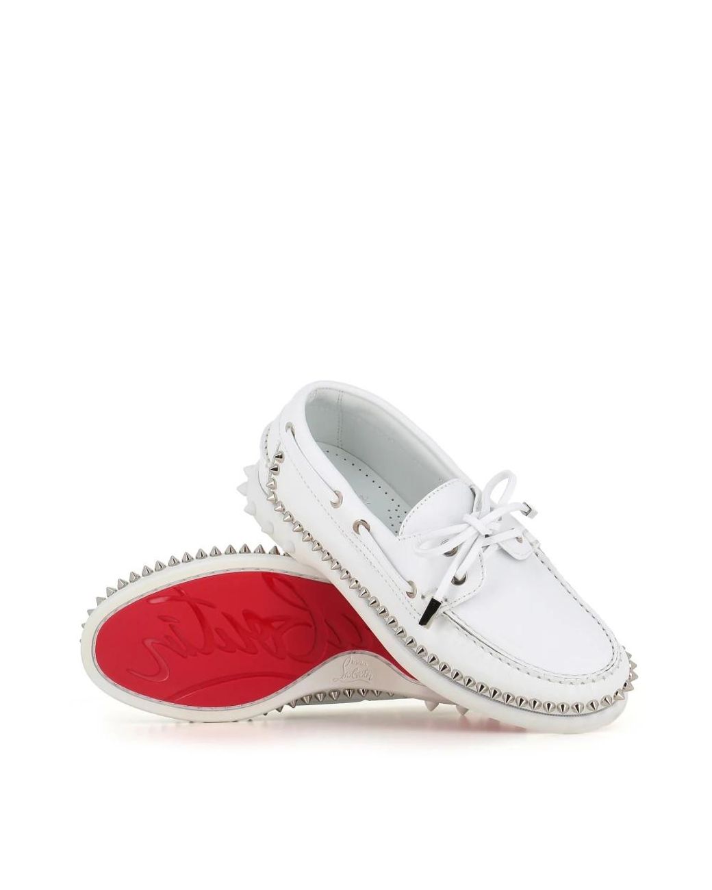 Christian Louboutin White Boat Shoes