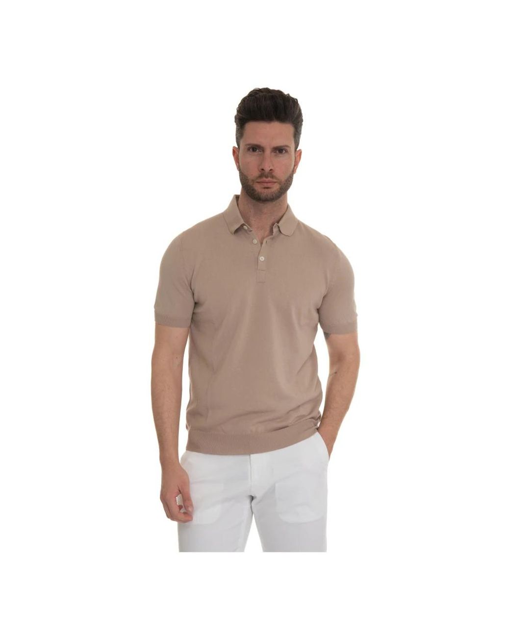 Gran Sasso Natural Polo Shirts for men