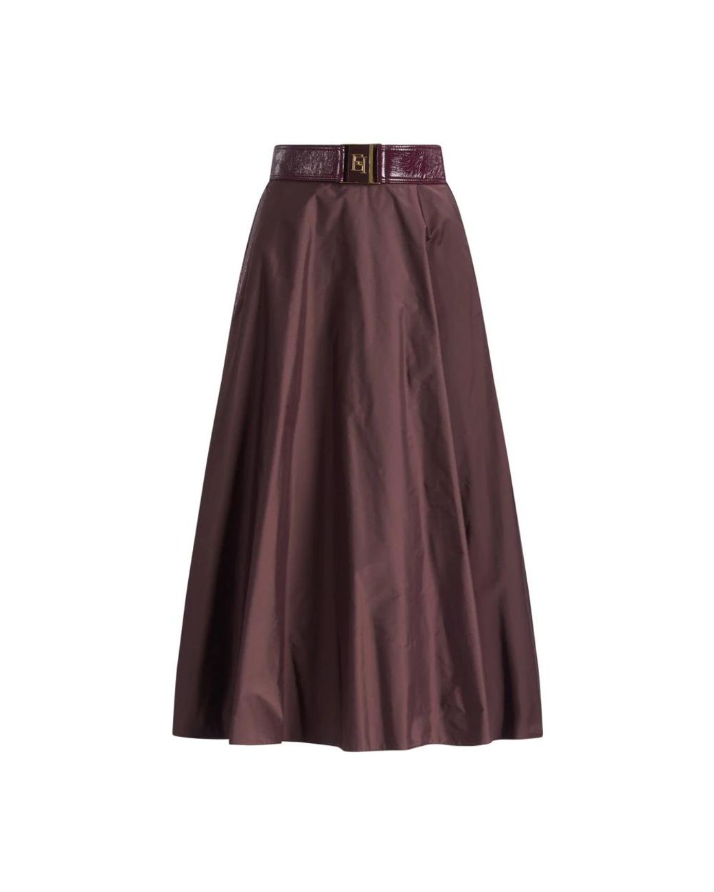 Elisabetta Franchi Brown Midi Skirts