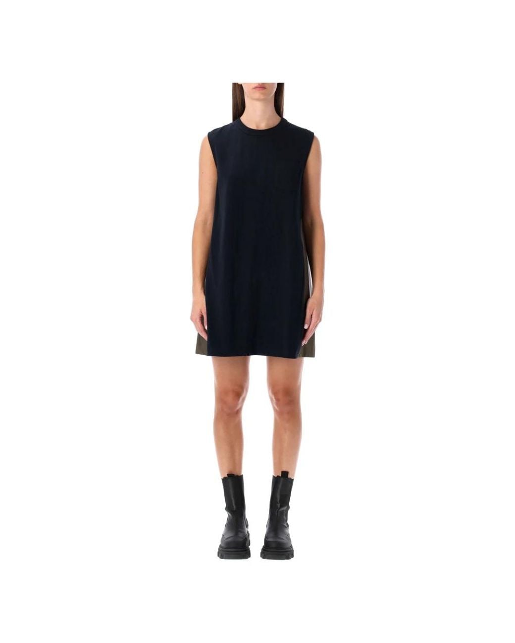 Sacai Black Short Dresses