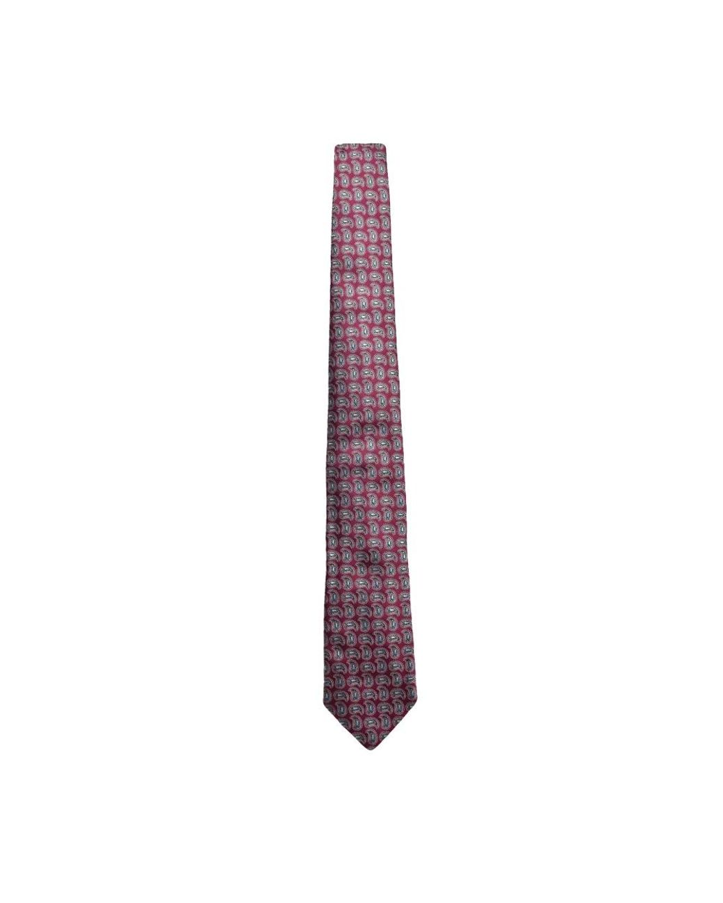 Etro Seidenkrawatte Mit Print in Purple für Herren