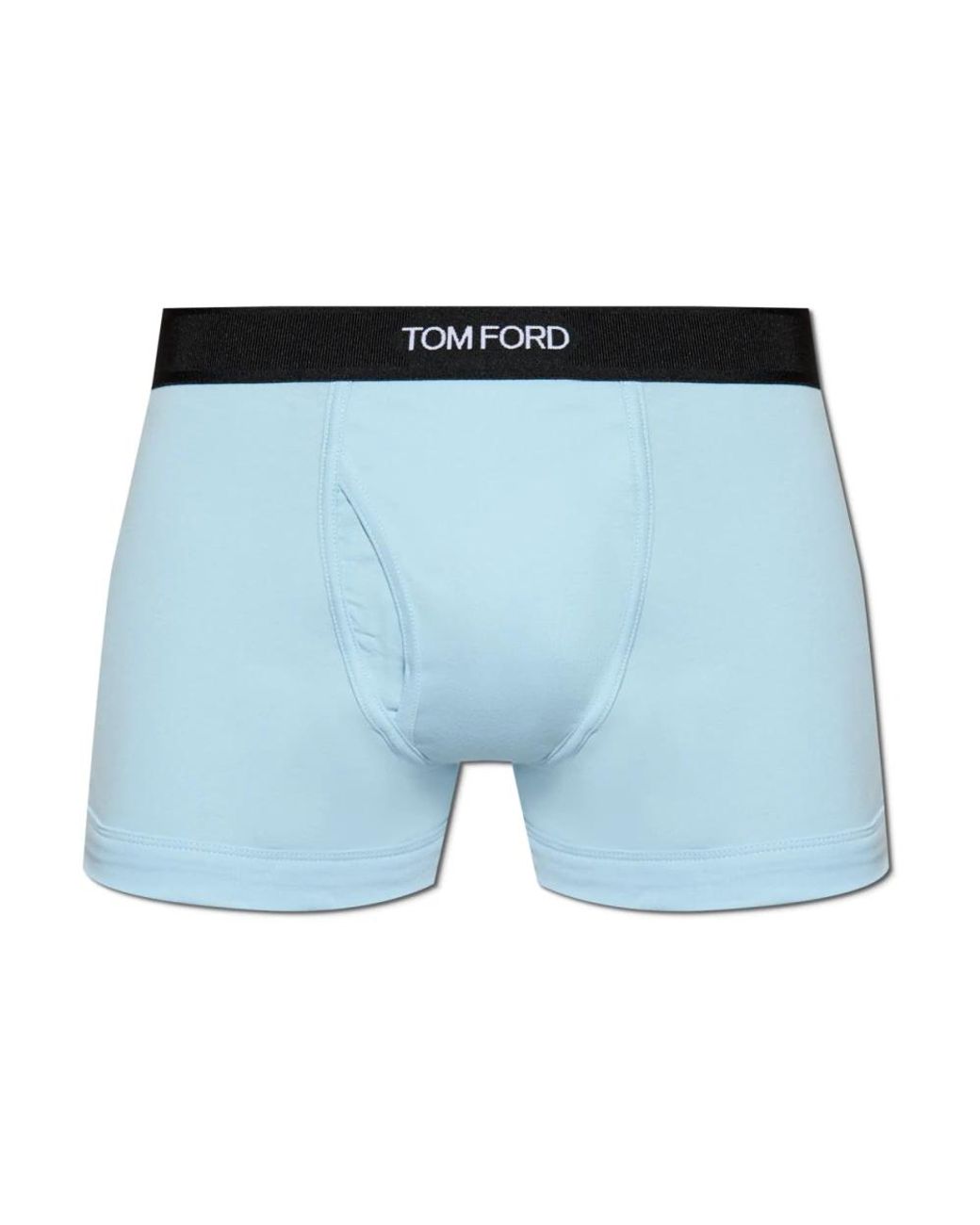 Tom Ford Ondergoed ,Blauw ,Katoen Logo Jacquard Stretch Boxer Briefs in het Blue voor heren