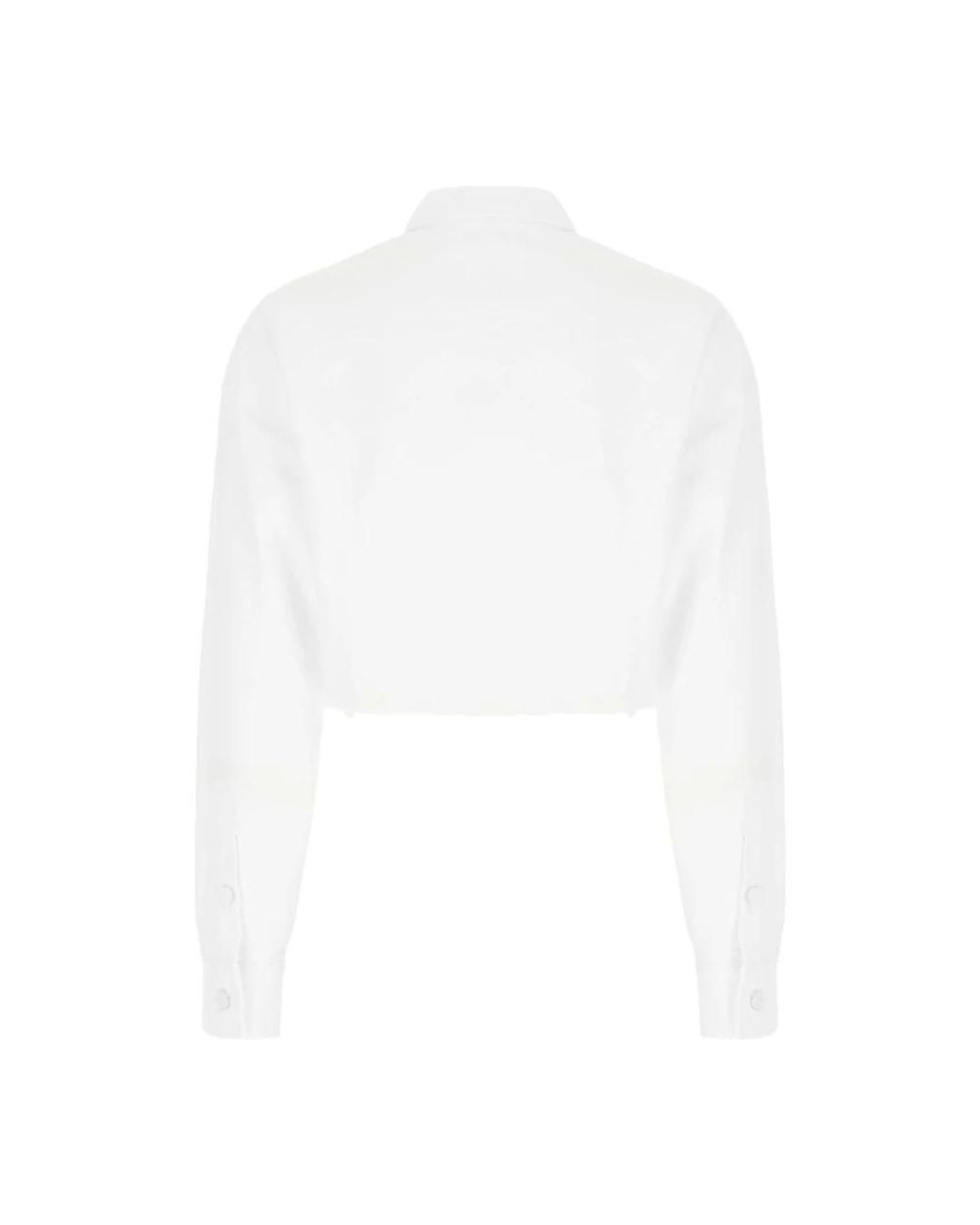 Raf Simons White Oversized Baumwollhemd