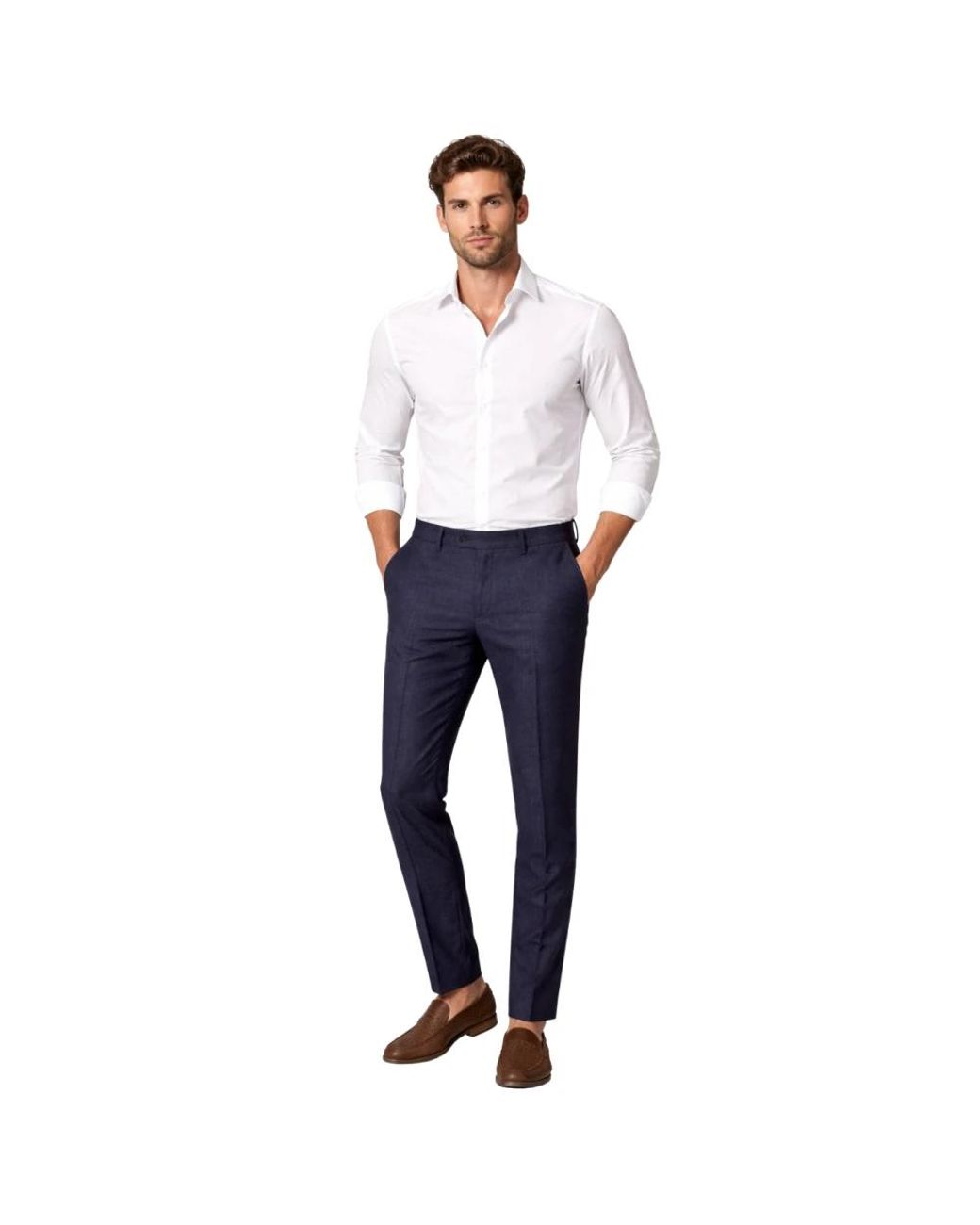 Franzese Collection Blue Suit Trousers for men