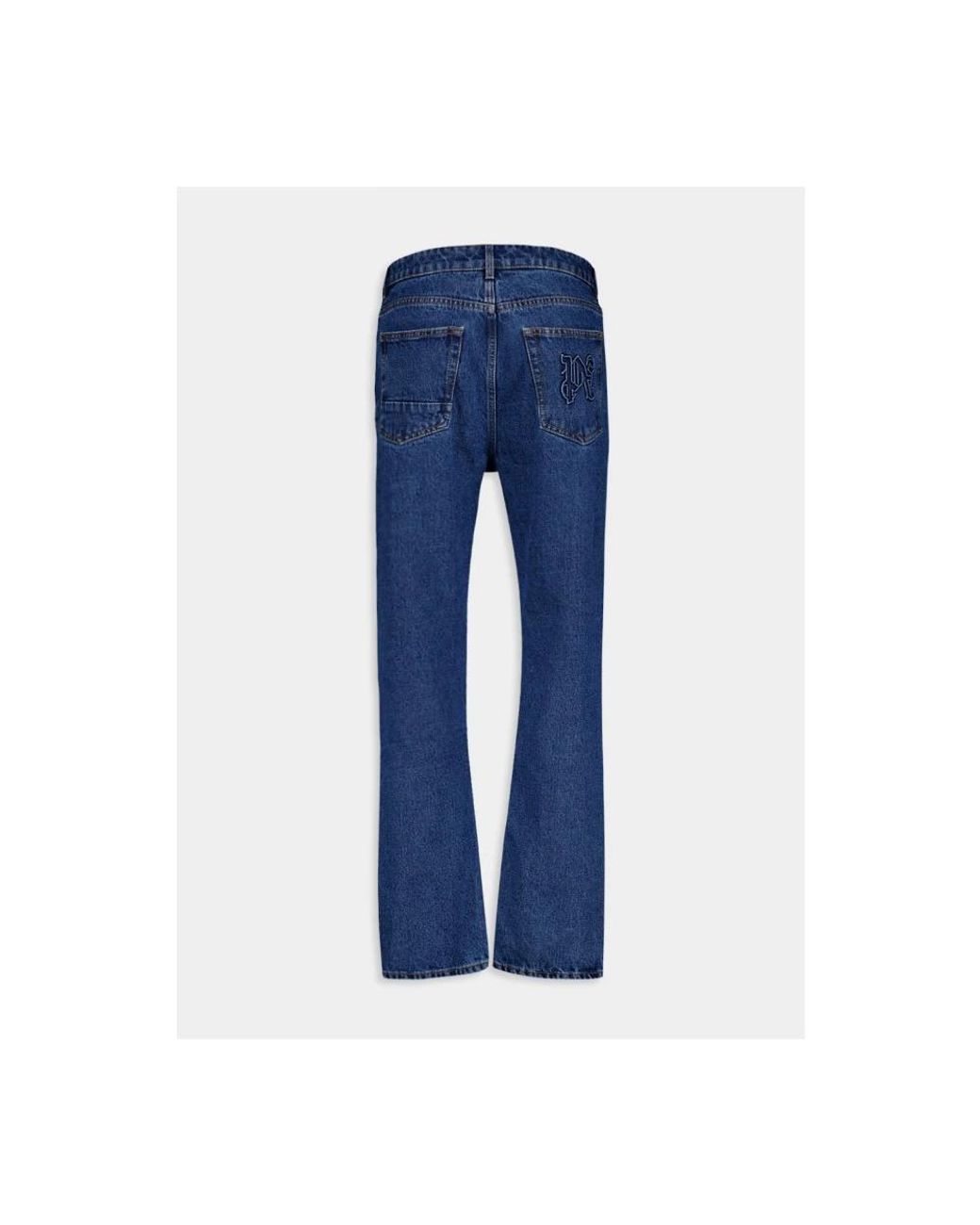 Palm Angels Blue Straight Fit Jeans for men