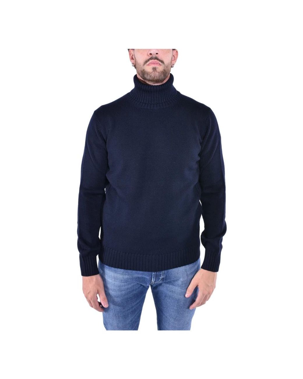 Kangra Blue Turtlenecks for men