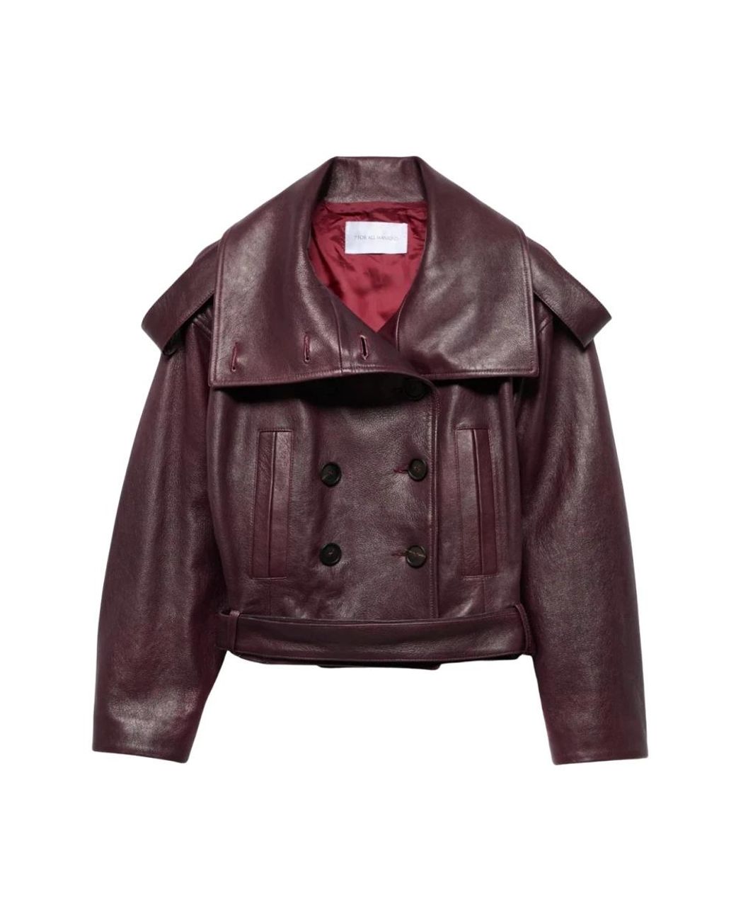7 For All Mankind Purple Leather Jackets
