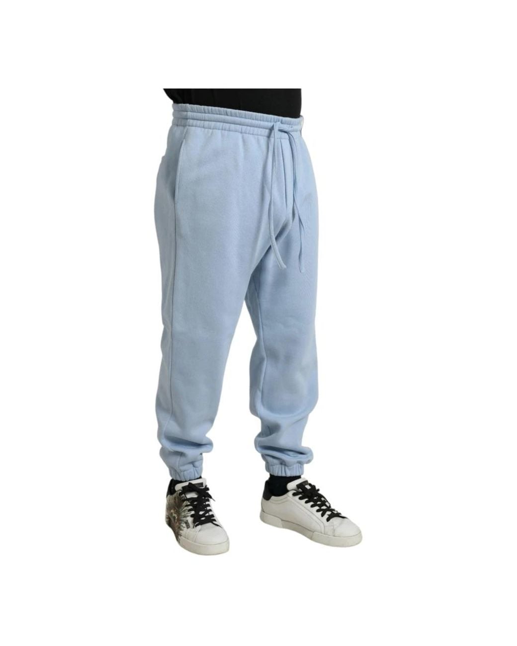 Dolce & Gabbana Blue Sweatpants for men