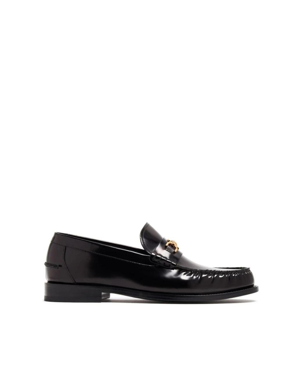 Versace Schoenen ,Zwart ,Zwarte Platte Schoenen Elegante Stijl in het Black voor heren