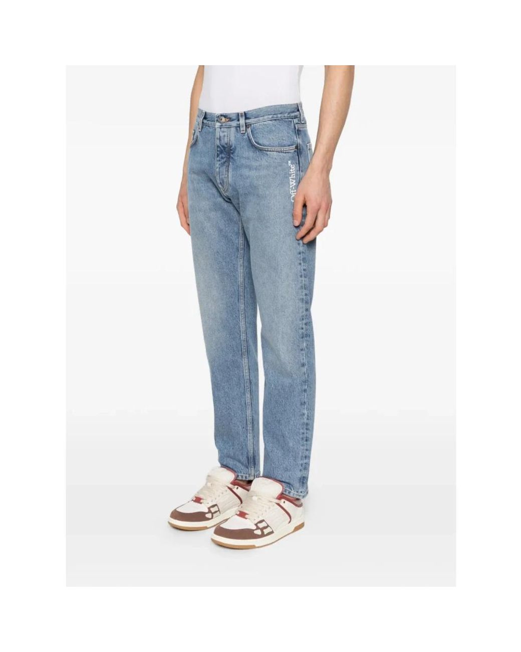 Off-White c/o Virgil Abloh Blue Straight Fit Jeans for men