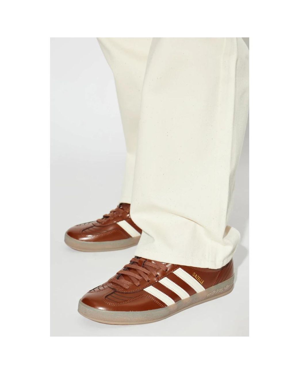 Adidas Originals Schoenen ,Bruin ,Leer Gazelle Indoor in het Brown voor heren
