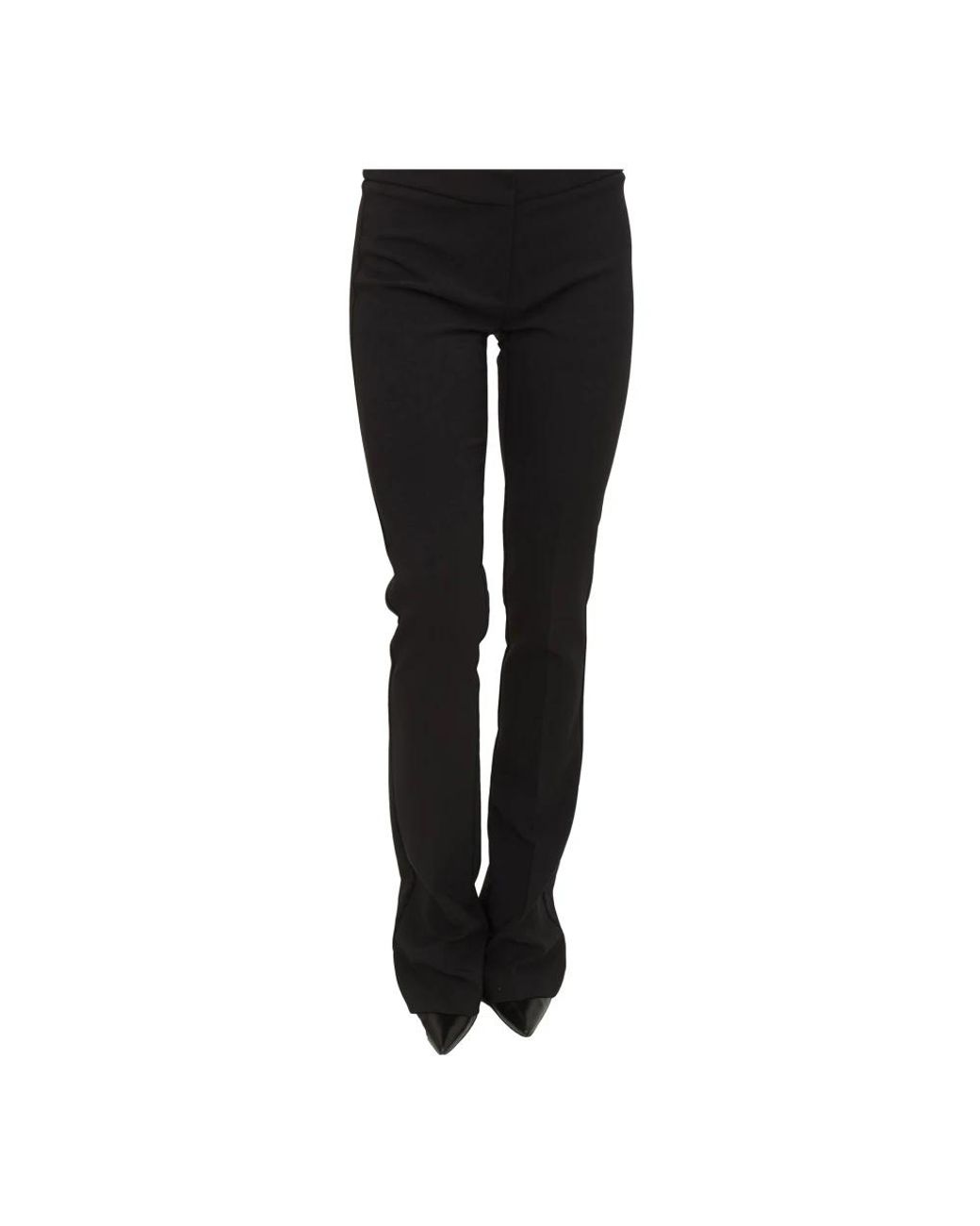 Elisabetta Franchi Black Straight Trousers