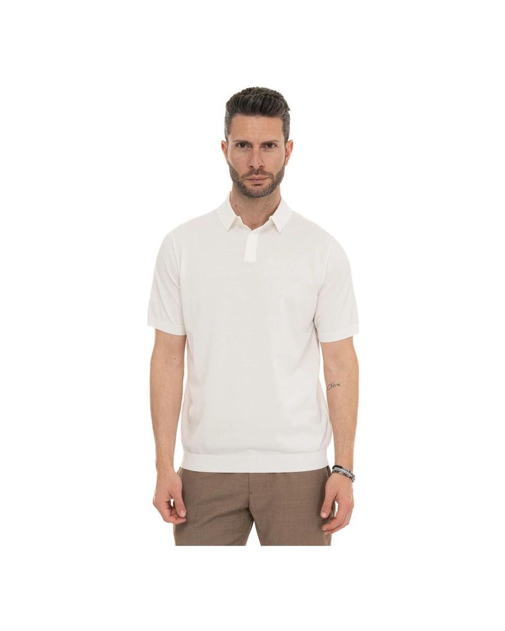 hindustrie White Polo Shirts for men