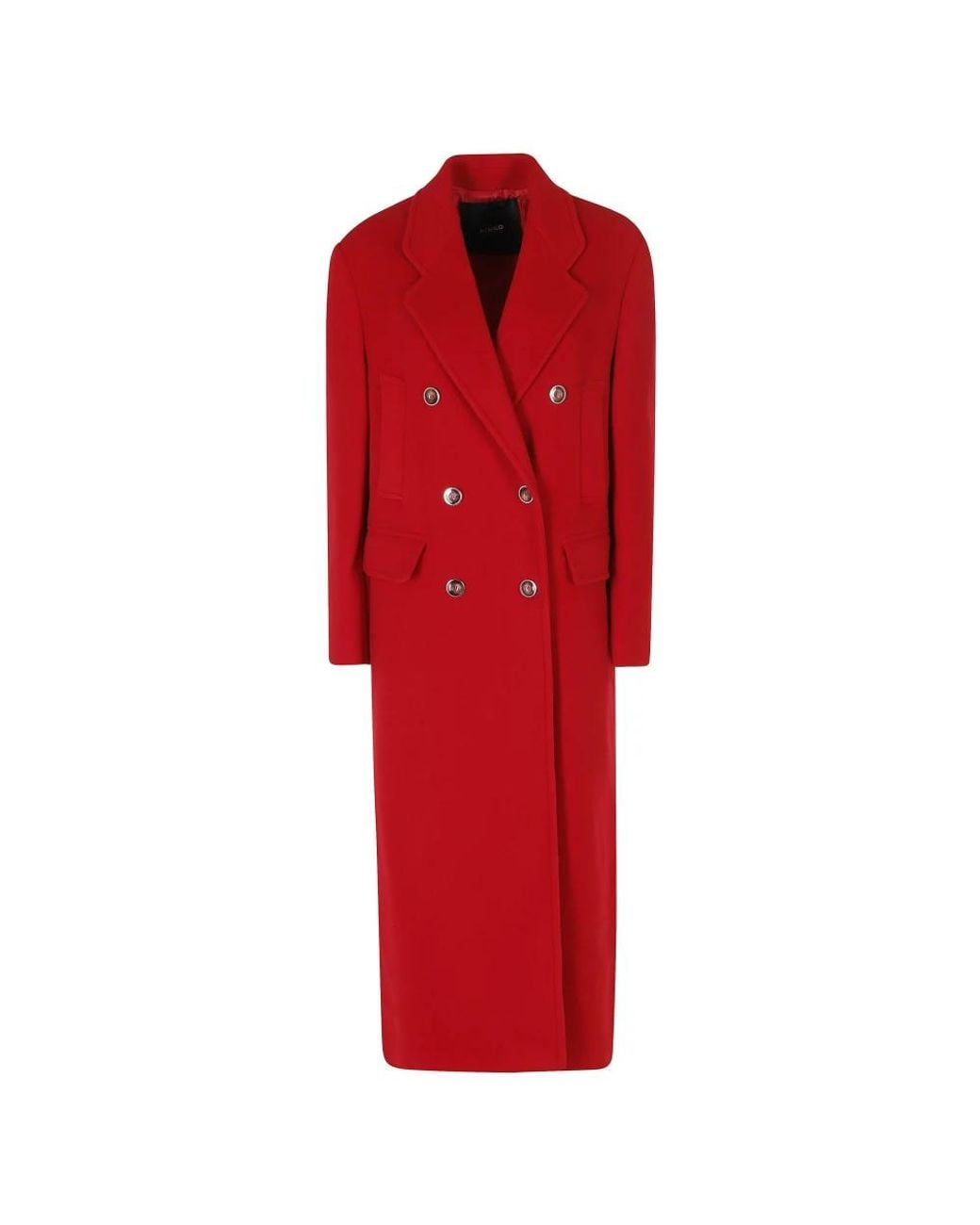 Pinko Red Double-Breasted Coats