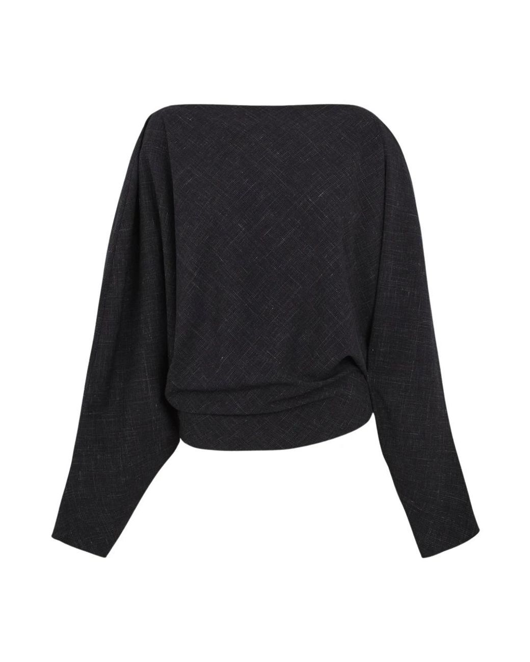 Cortana Black Round-Neck Knitwear