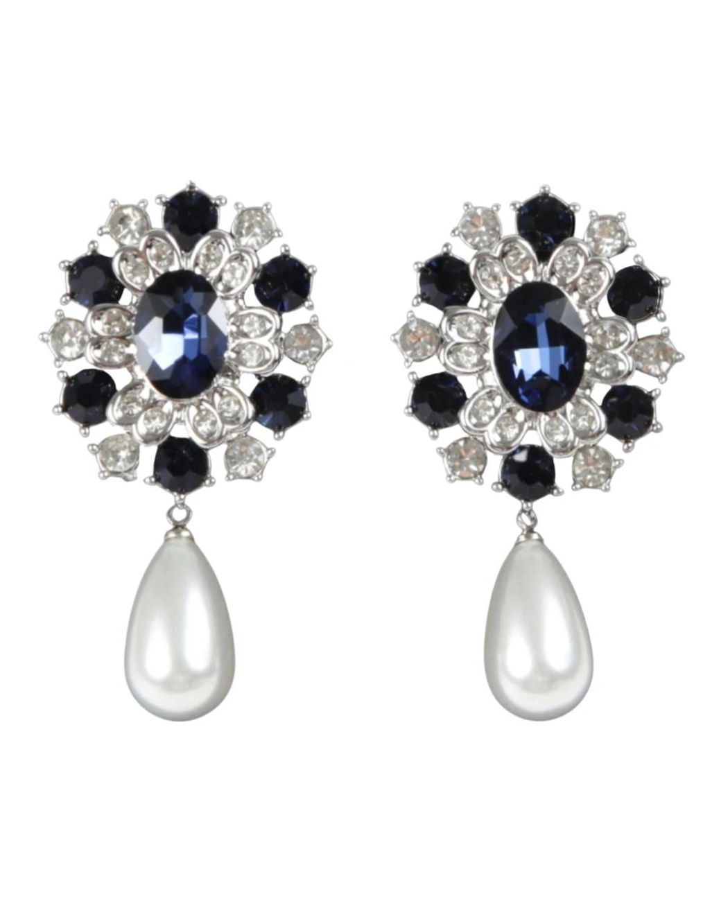 Earrings Self-Portrait de color Blue