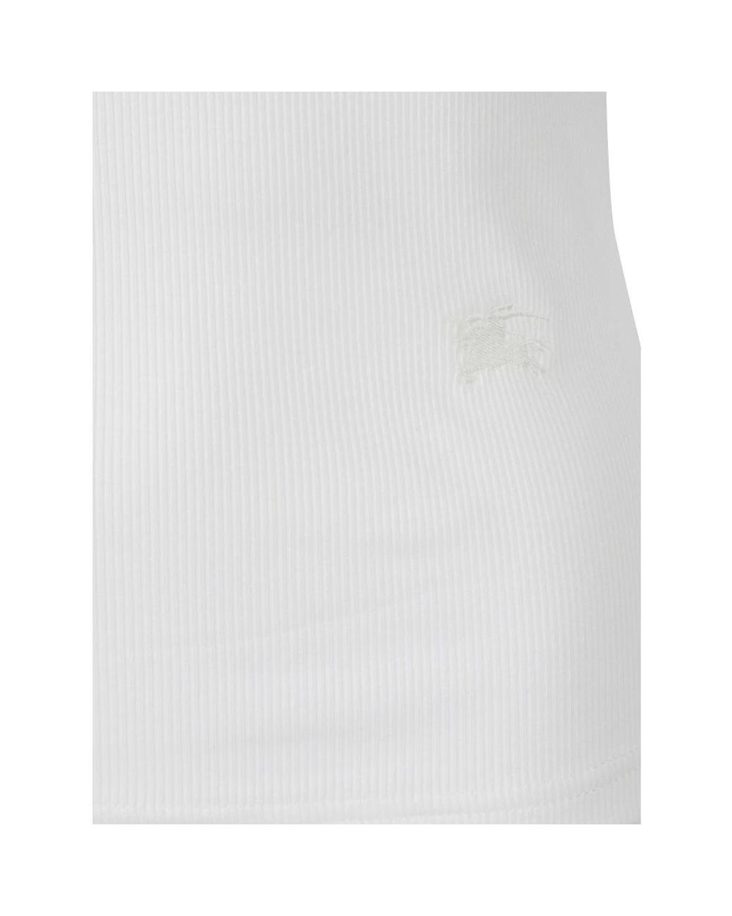 Burberry White Sleeveless Tops