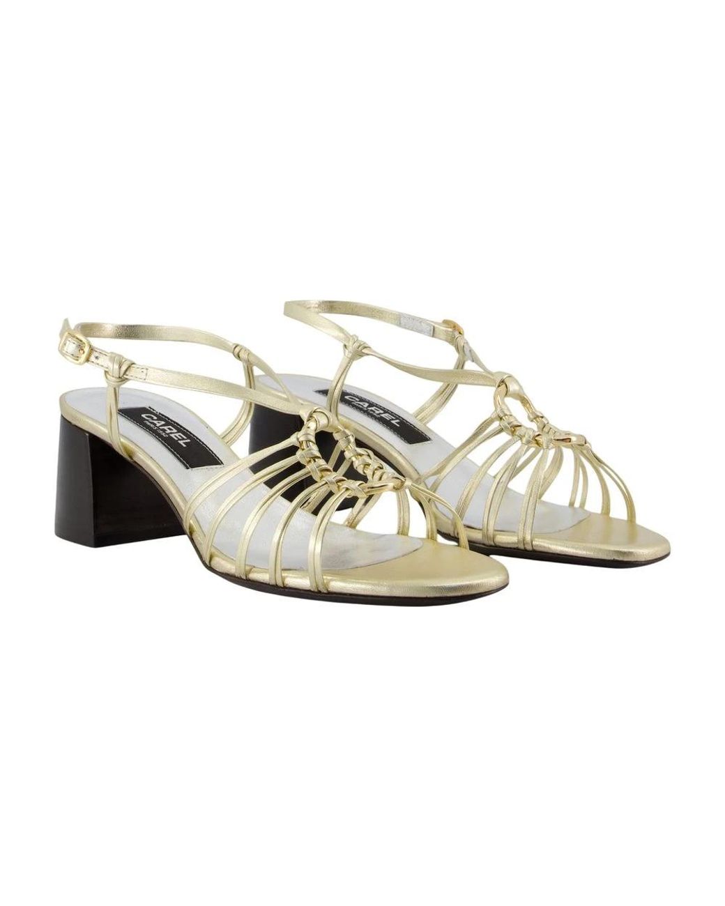 CAREL PARIS Metallic High Heel Sandals