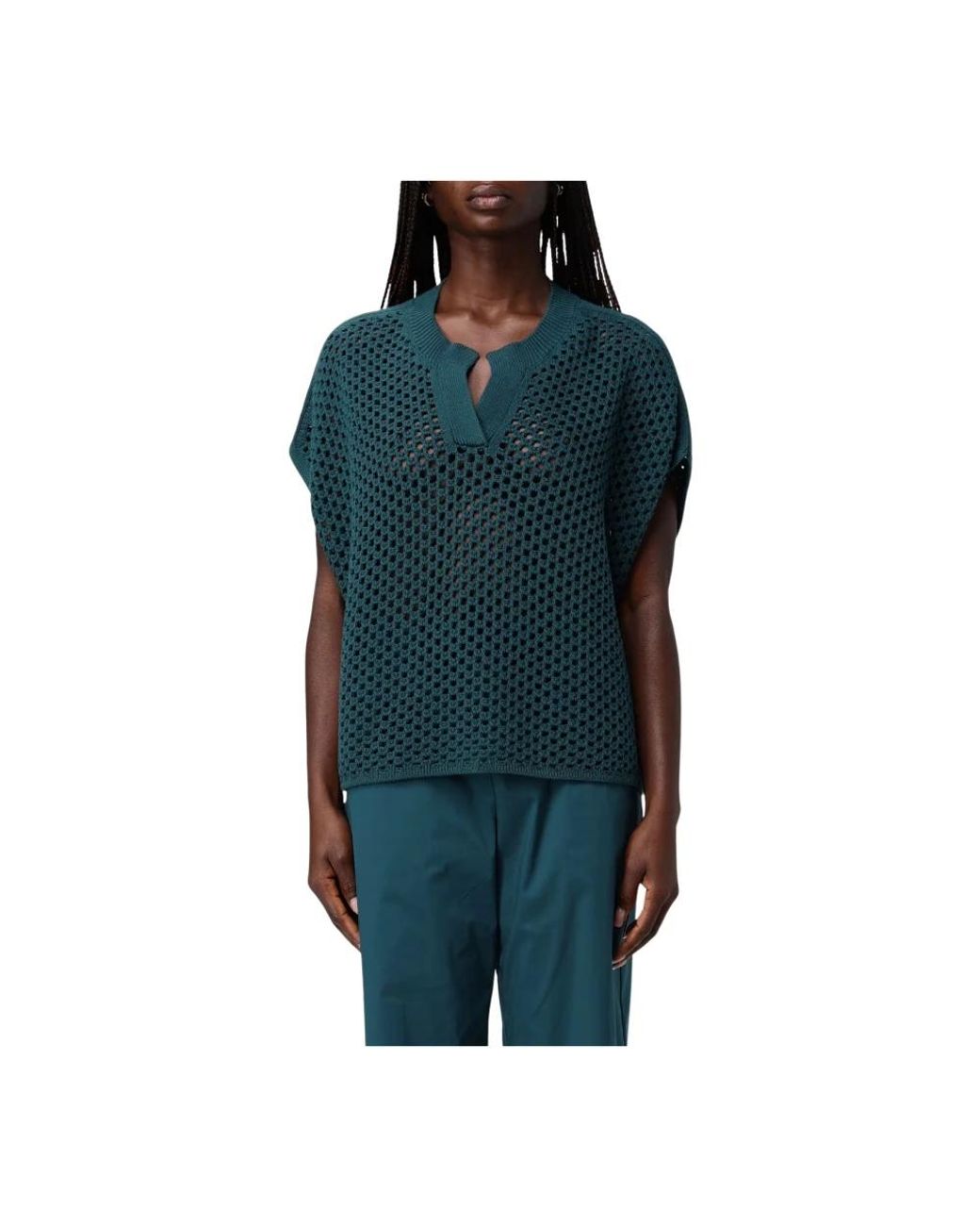 Liviana Conti Green Round-Neck Knitwear