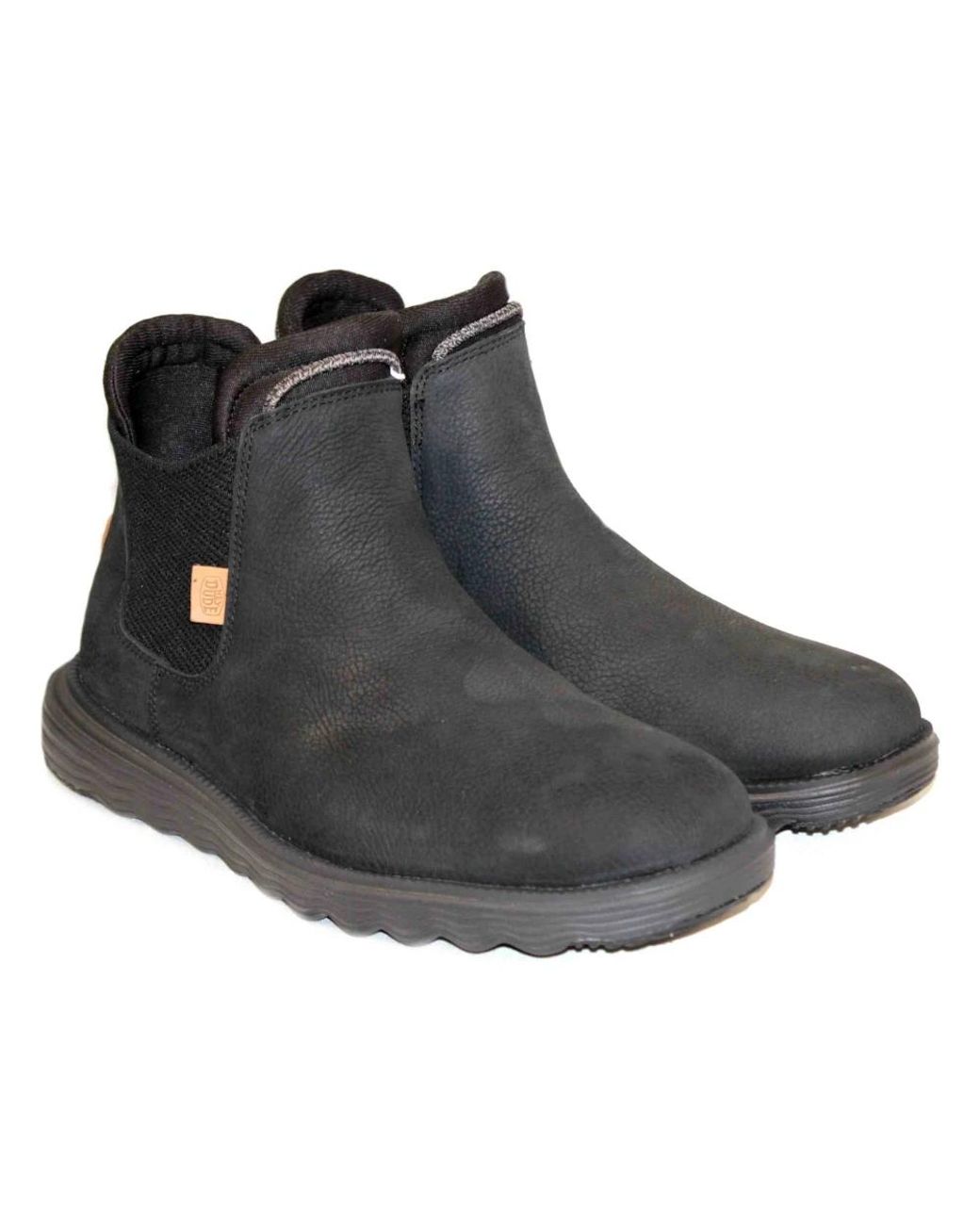 HeyDude Black Chelsea Boots for men