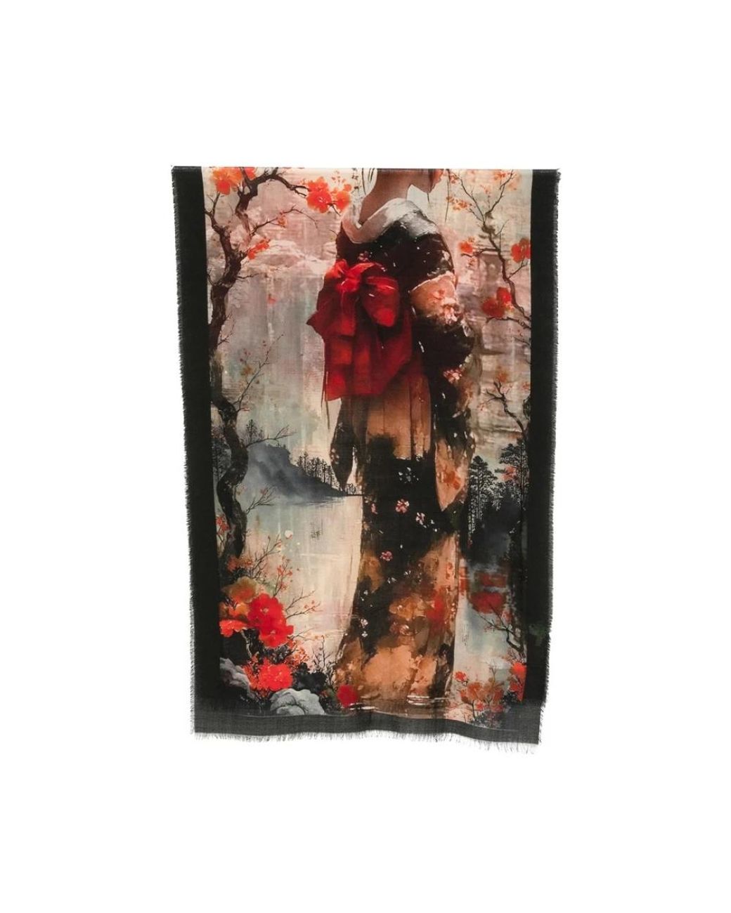 D'Aniello Brown Silk Scarves