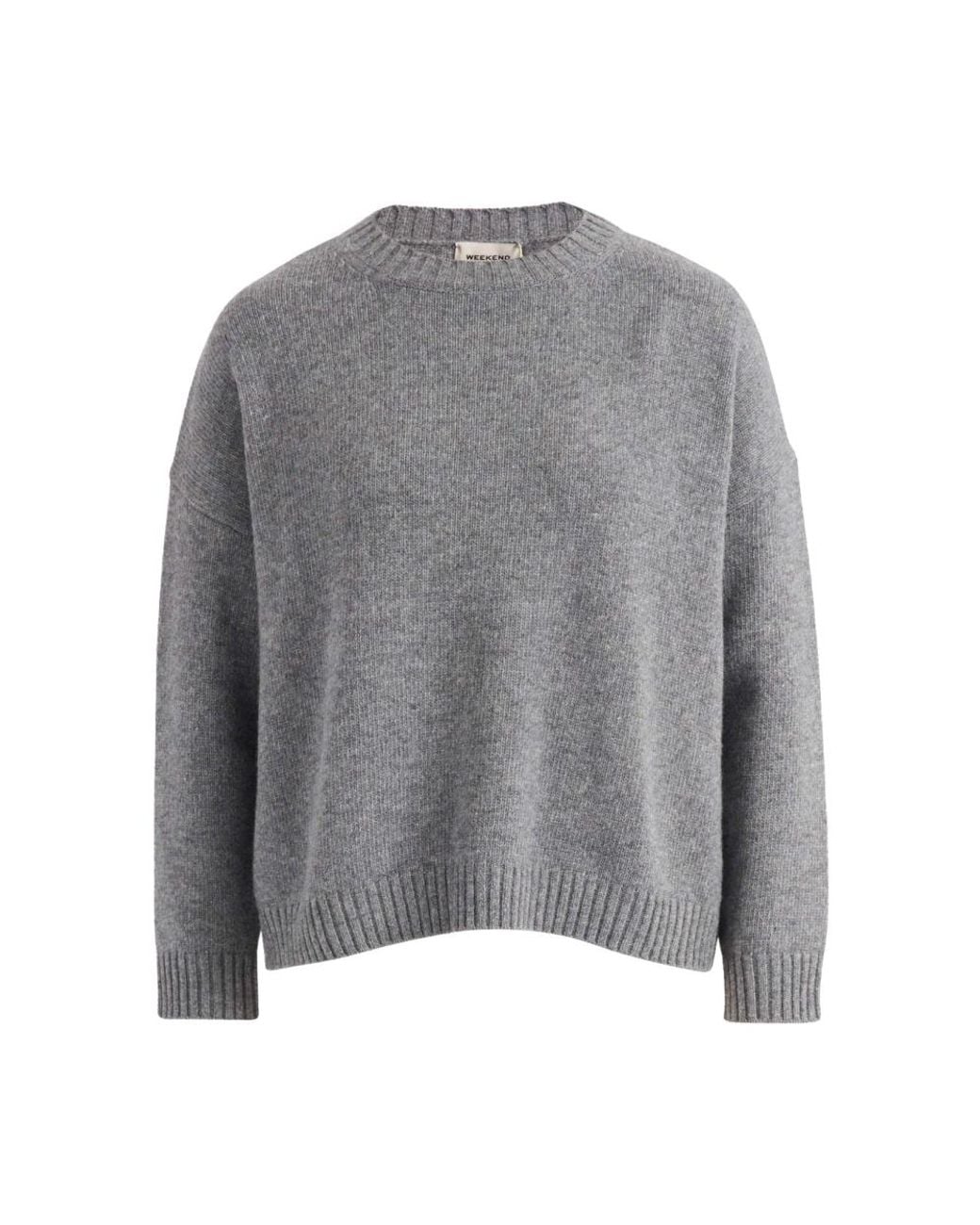 Weekend by Maxmara Gray Round-Neck Knitwear
