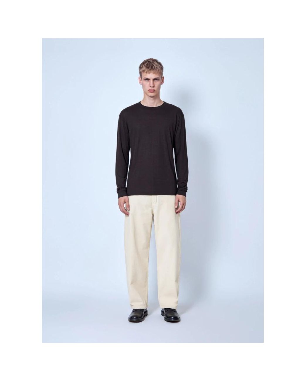 Studio Nicholson Black Long Sleeve T-Shirts for men
