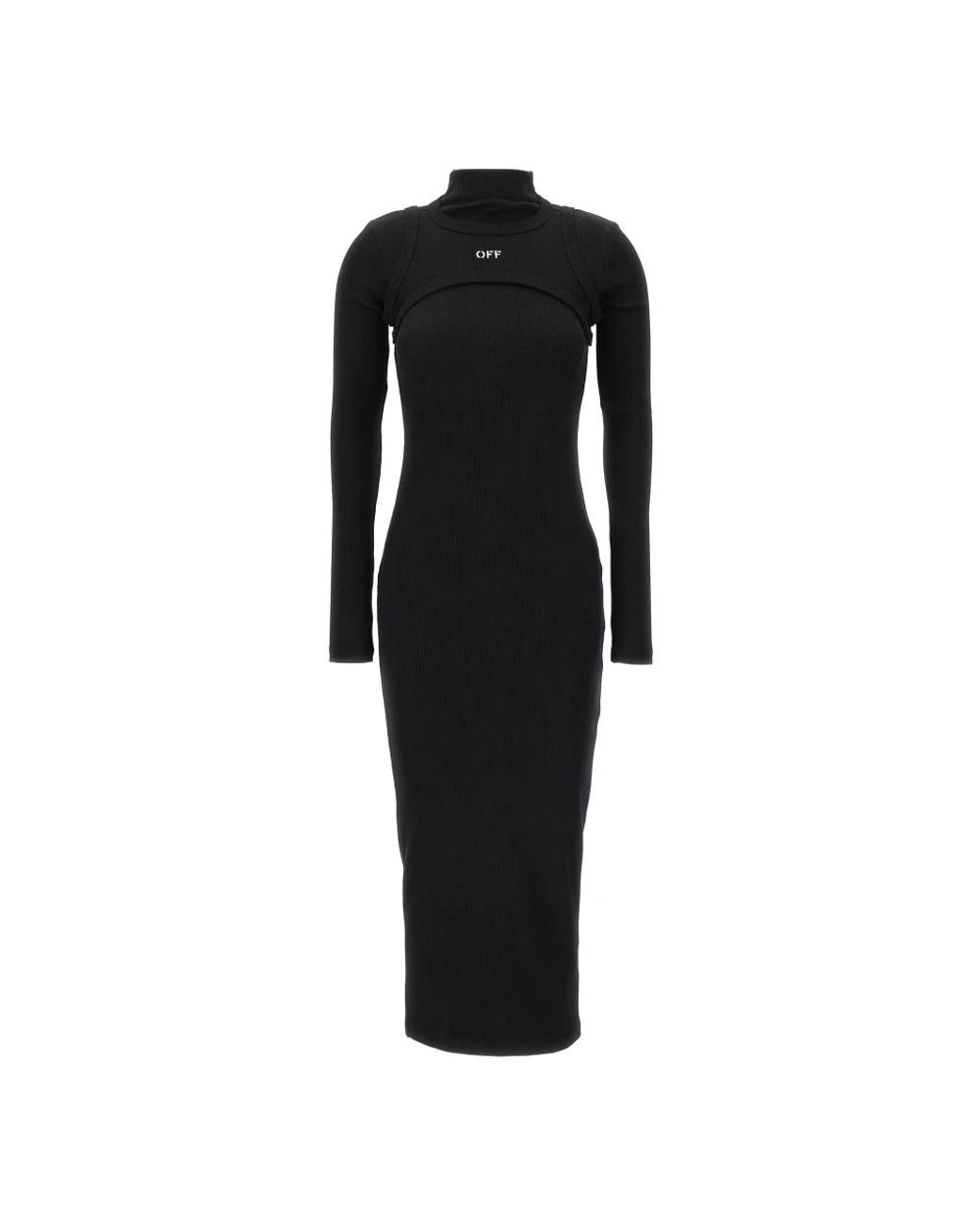 Off-White c/o Virgil Abloh Black Knitted Dresses