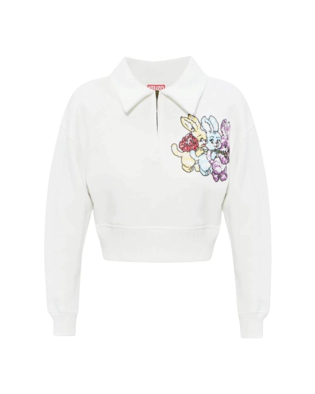 KENZO White Zip-Throughs