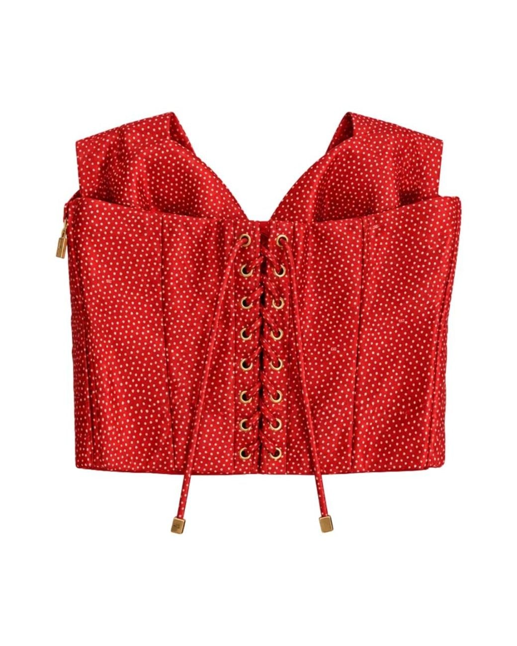 Elisabetta Franchi Red Sleeveless Tops