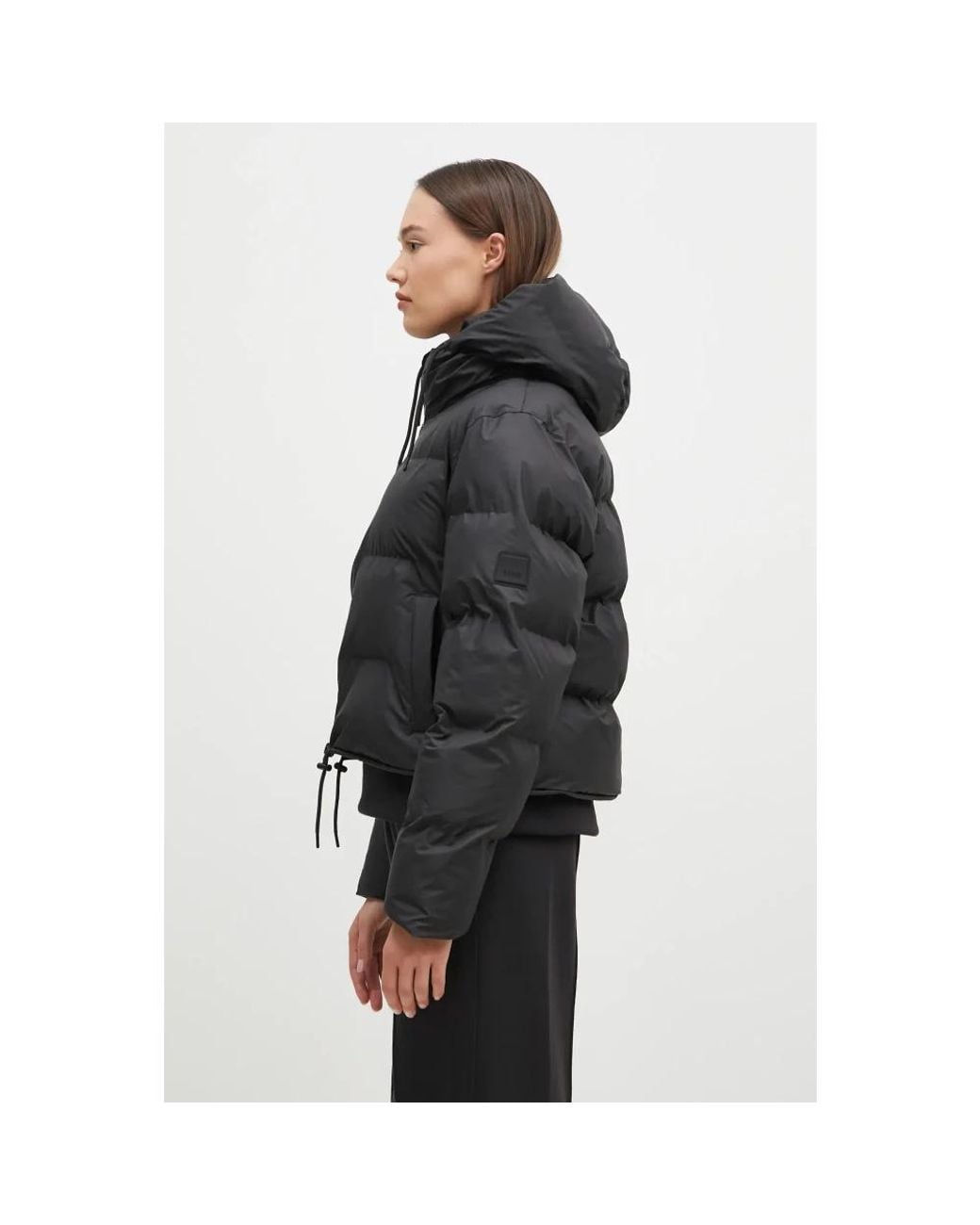 Winter Jackets Rains de color Black